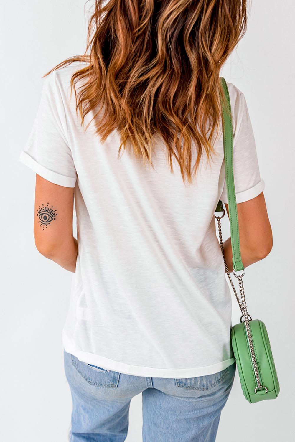 White Merry Christmas Ribbon Bow Detail Holiday Graphic Tee