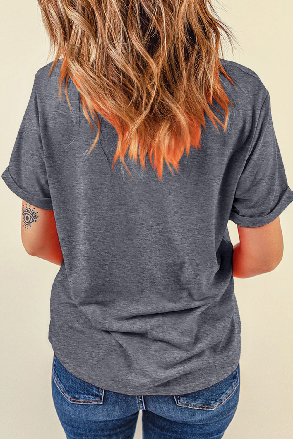 Gray PICKLEBALLER Playful Bats Printed Casual T Shirt