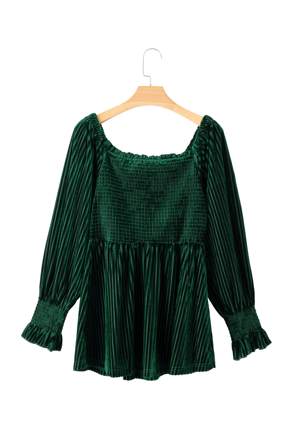 Red Tie Back Square Neck Velvet Babydoll Dress