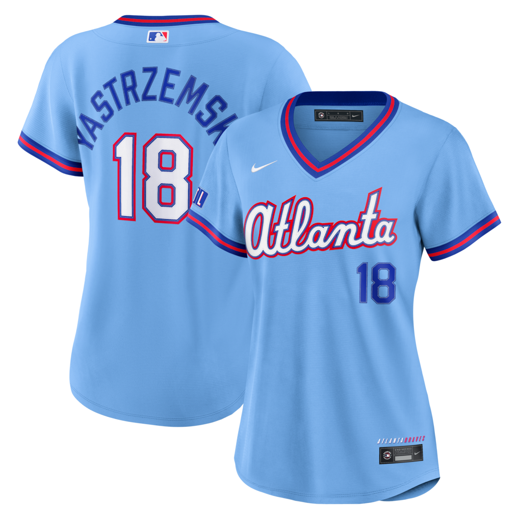 Women's Atlanta Braves Mike Yastrzemski Nike Powder Blue 2026 City Connect Stadium Jersey