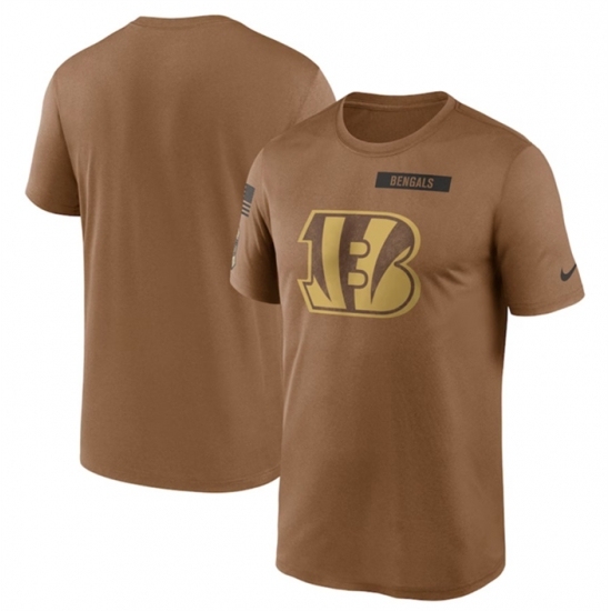 Men's Cincinnati Bengals 2023 Brown Salute To Service Legend Performance T Shirt