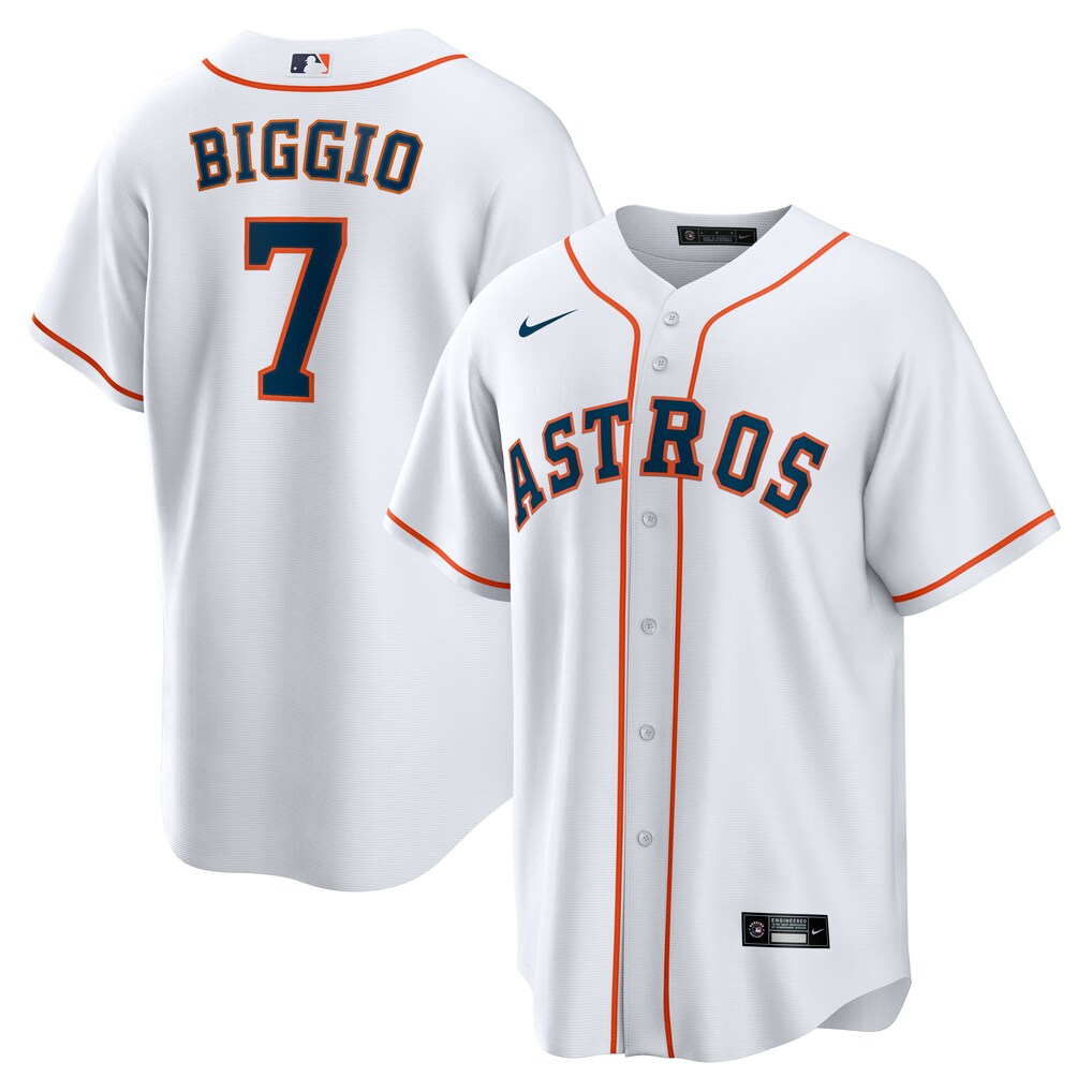 Men's Houston Astros Craig Biggio Nike White Home Retired Player Replica Jersey