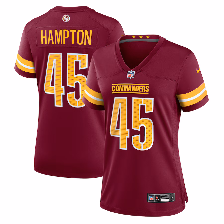 Women's Washington Commanders Dominique Hampton Nike Burgundy Team Game Jersey