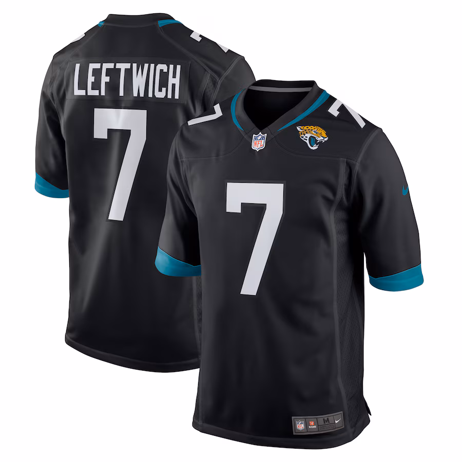 Men's Jacksonville Jaguars Byron Leftwich Nike Black Retired Player Alternate Game Jersey