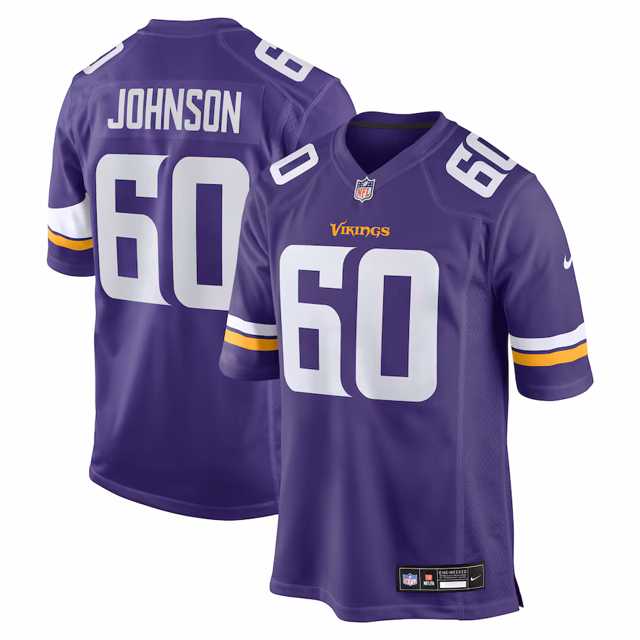 Men's Minnesota Vikings Marcellus Johnson Nike Purple Team Game Jersey