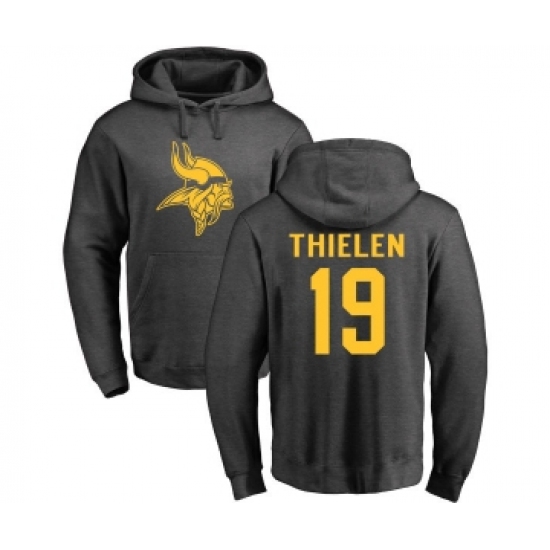 Football Minnesota Vikings #19 Adam Thielen Ash One Color Pullover Hoodie