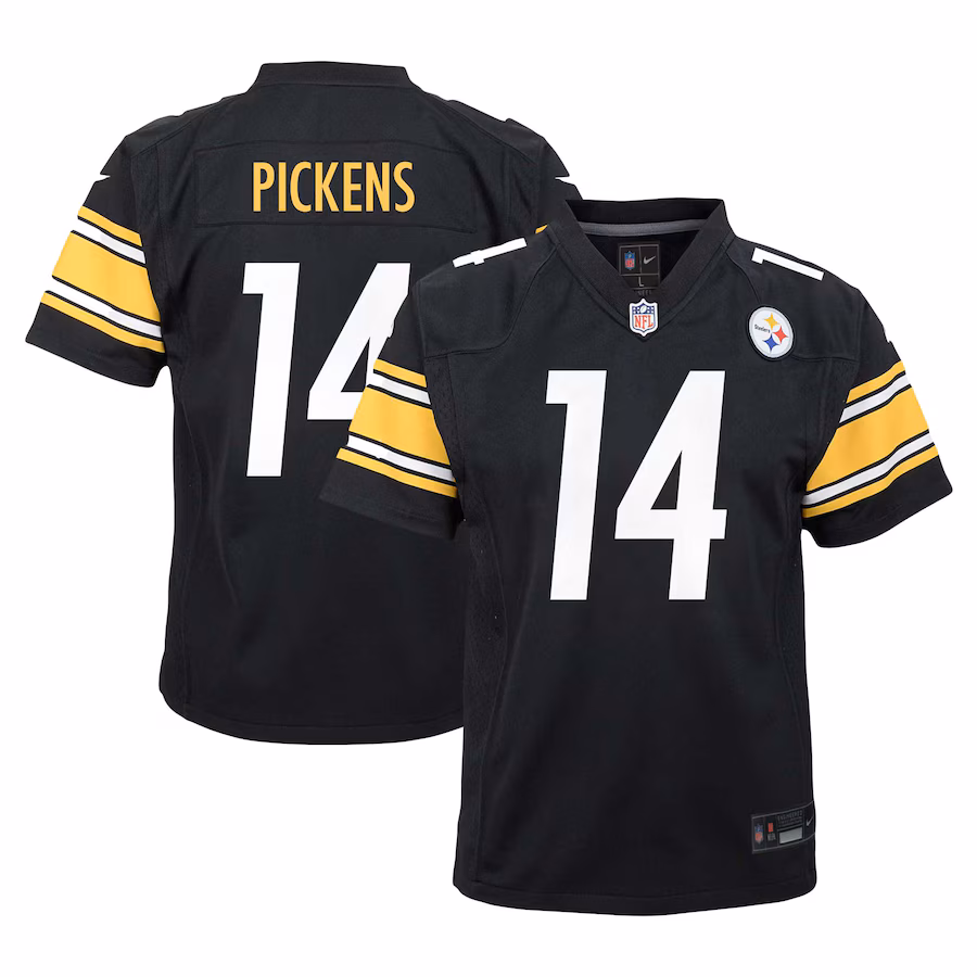 Youth Pittsburgh Steelers George Pickens Nike Black Game Jersey
