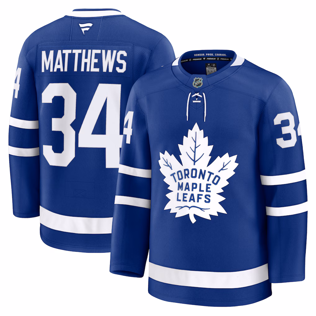 Men's Toronto Maple Leafs Auston Matthews Fanatics Blue Home Premium Jersey