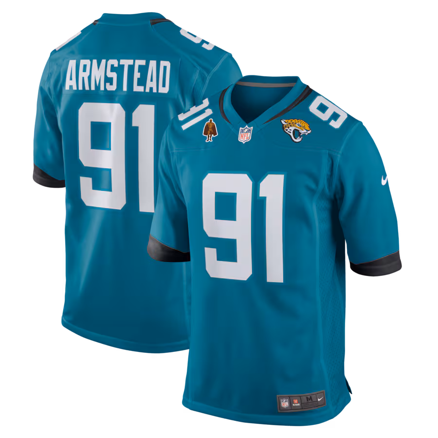 Men's Jacksonville Jaguars Arik Armstead Nike Teal Team Walter Payton Man of the Year Game Jersey