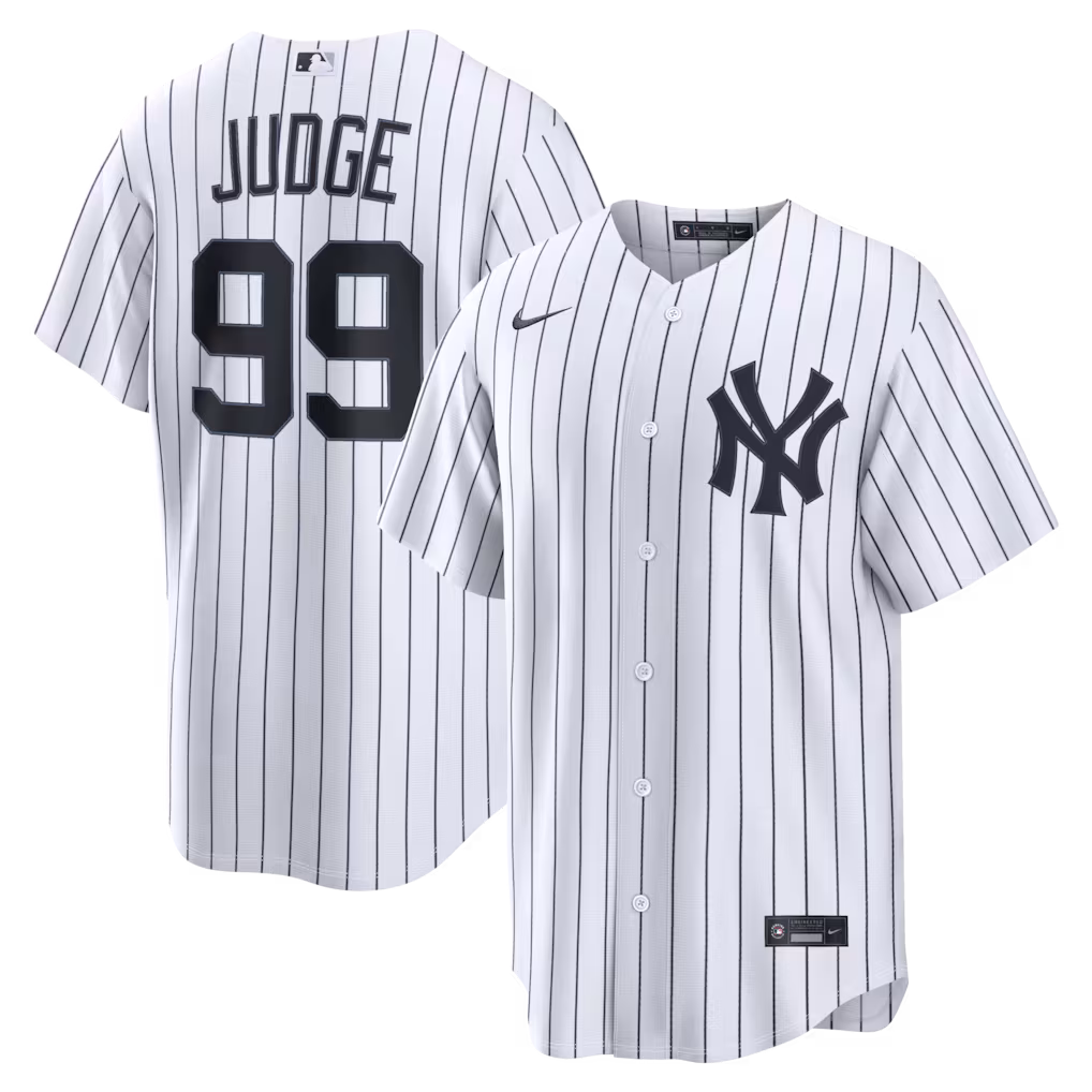 Men's New York Yankees Aaron Judge Nike White Home Replica Jersey