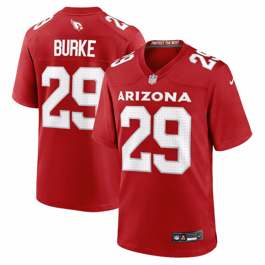 Men's Arizona Cardinals Denzel Burke Nike Cardinal Team Game Jersey
