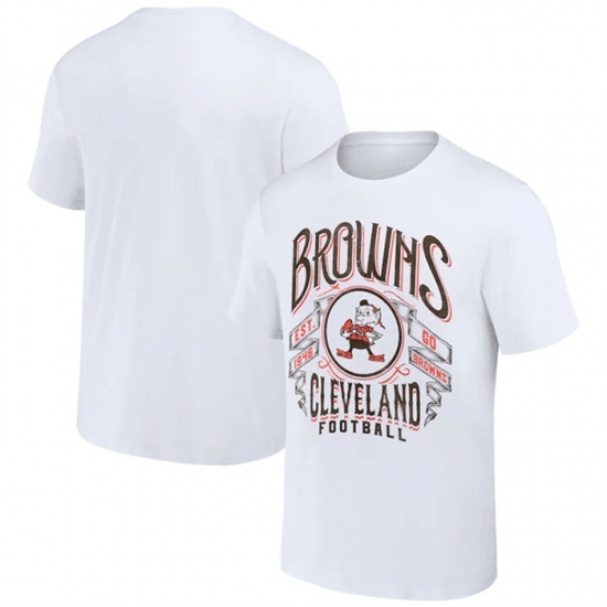 Men's Cleveland Browns White X Darius Rucker Collection Vintage Football T Shirt