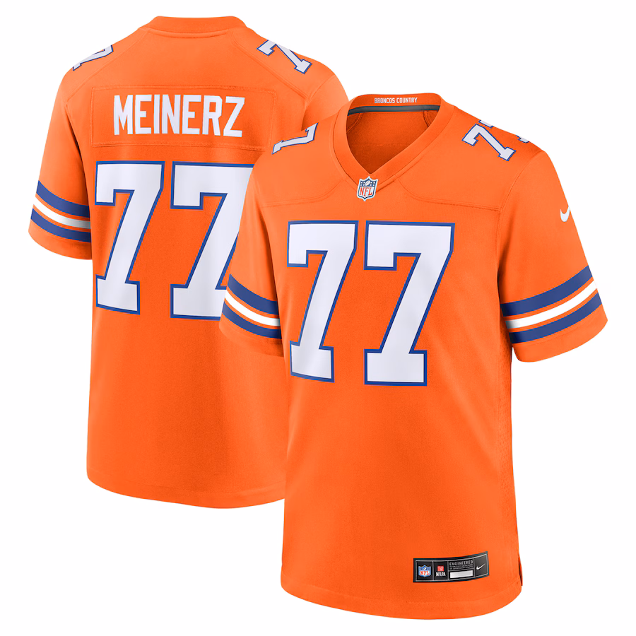 Men's Denver Broncos Quinn Meinerz Nike Orange Alternate Game Jersey