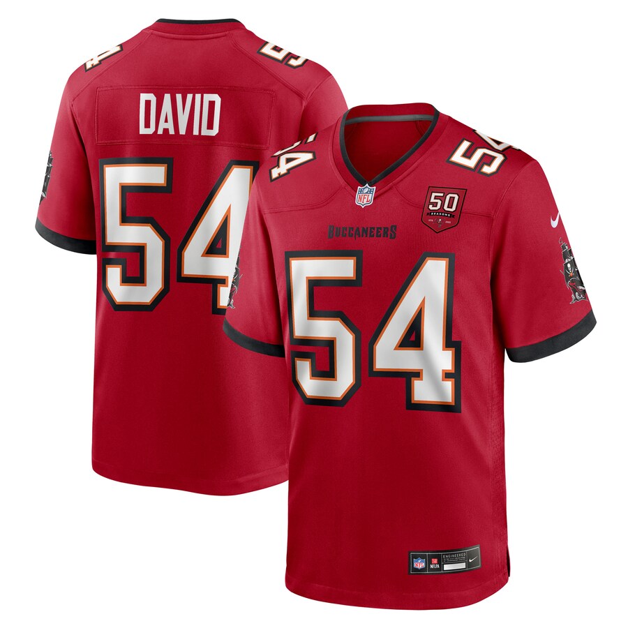 Men's Tampa Bay Buccaneers Lavonte David Nike Red 50th Anniversary Game Jersey