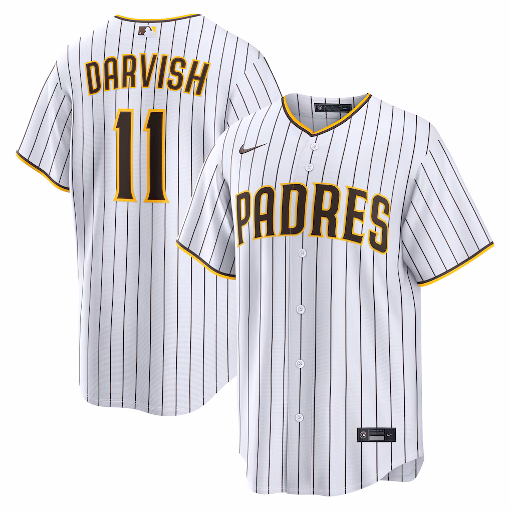 Men's San Diego Padres Yu Darvish Nike White Home Replica Jersey