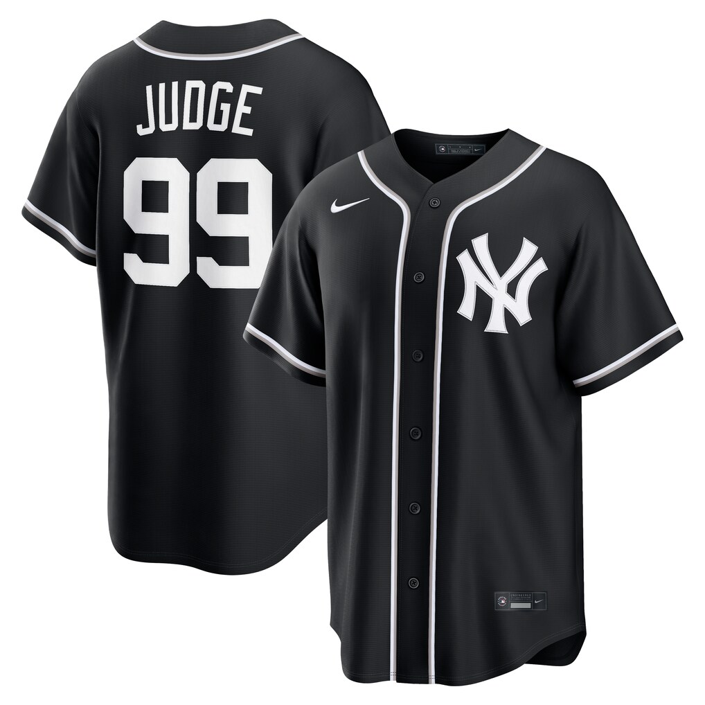 Men's New York Yankees Aaron Judge Nike Fashion Replica Black Out Jersey