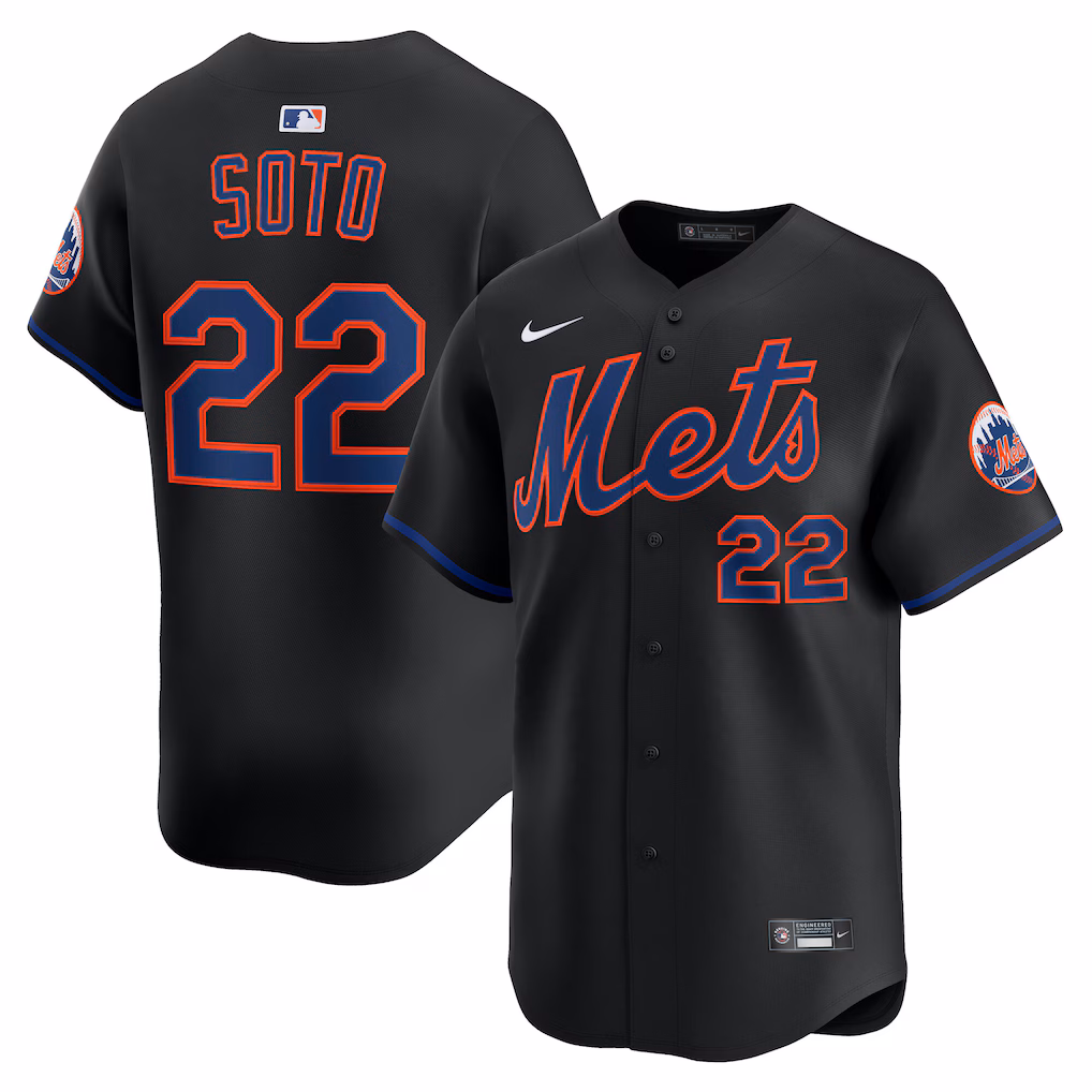 Men's New York Mets Juan Soto Nike Black Alternate Limited Player Jersey