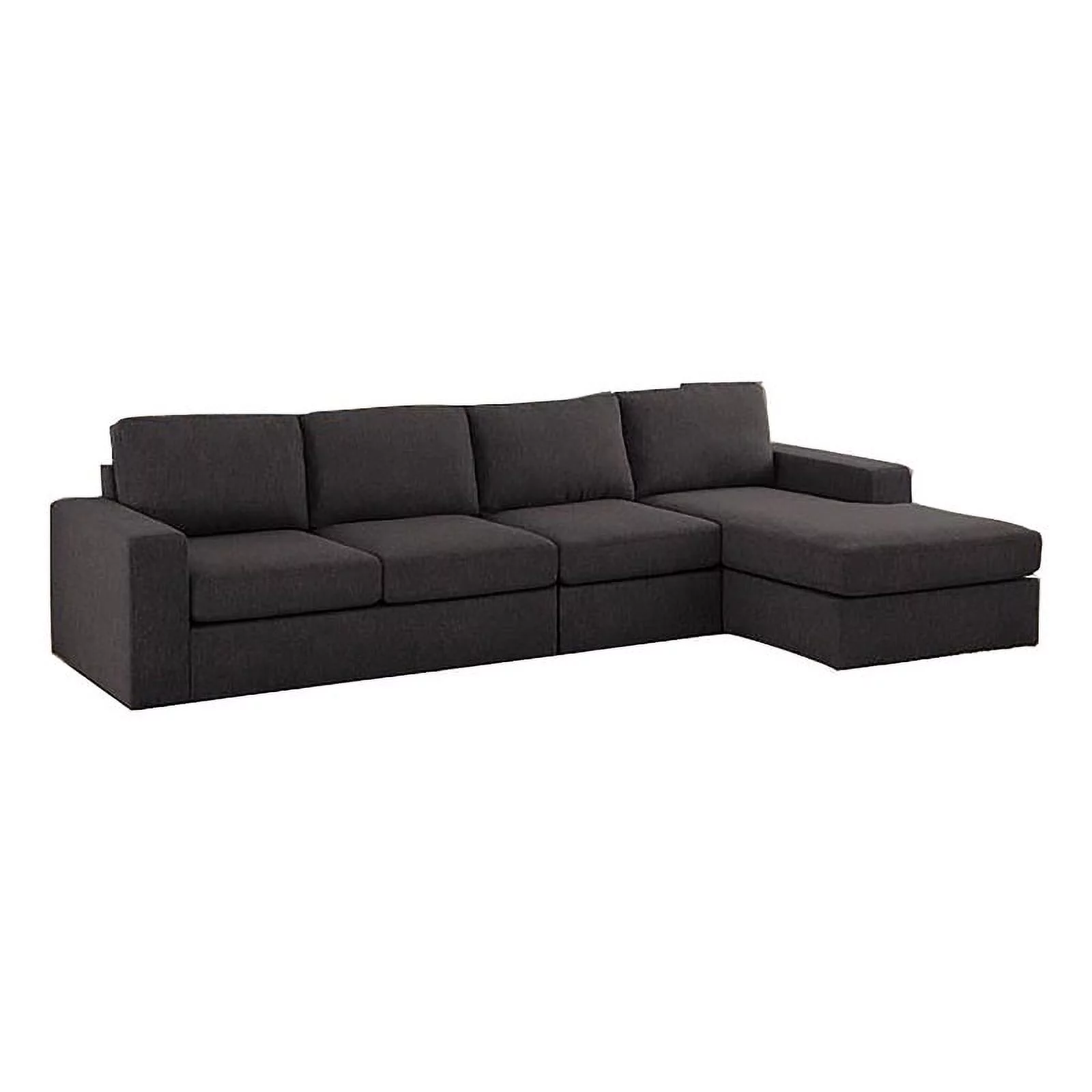 Bowery Hill Modern Fabric Sectional Sofa with 4-Seater Reversible ...