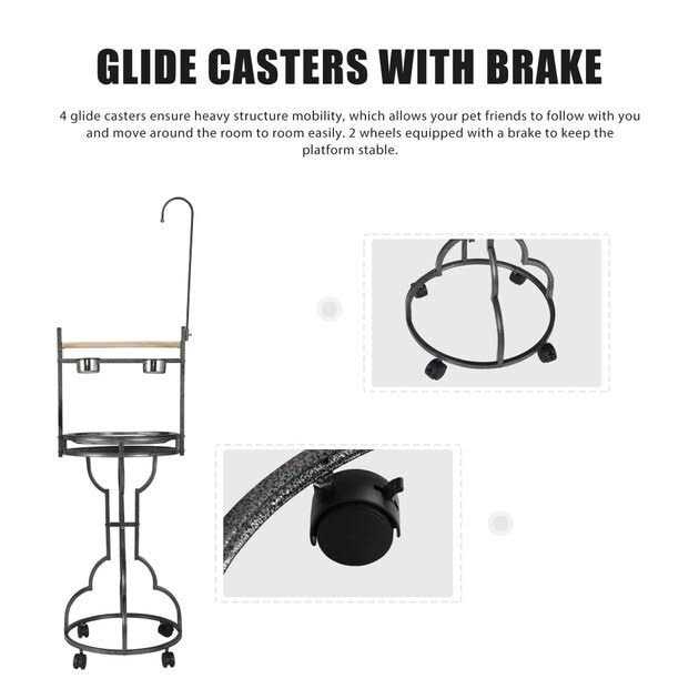 Coziwow 72 in. H Large Bird Play Stand Feeder Parrot Perch