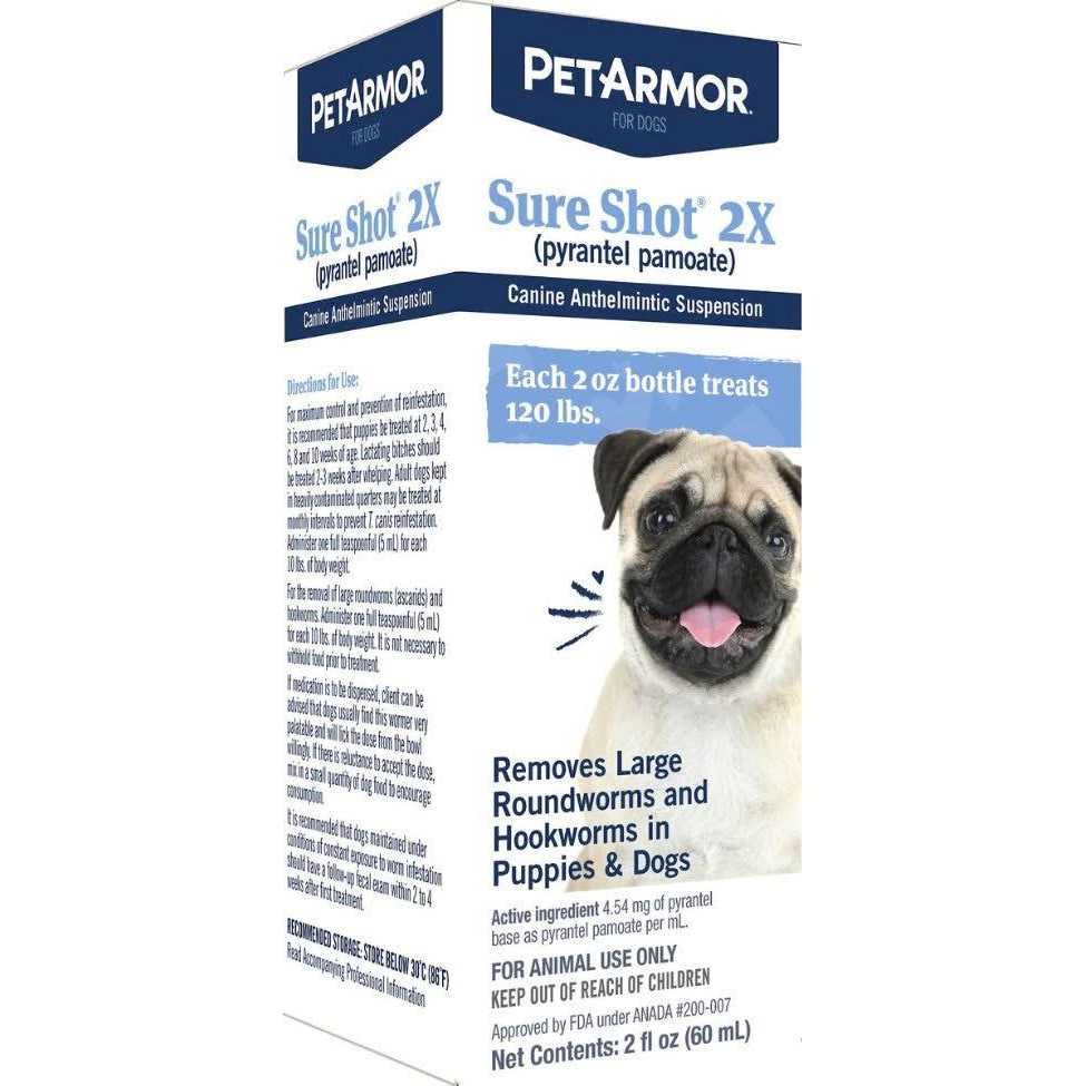 PetArmor Sure Shot 2X Liquid Wormer for Dogs