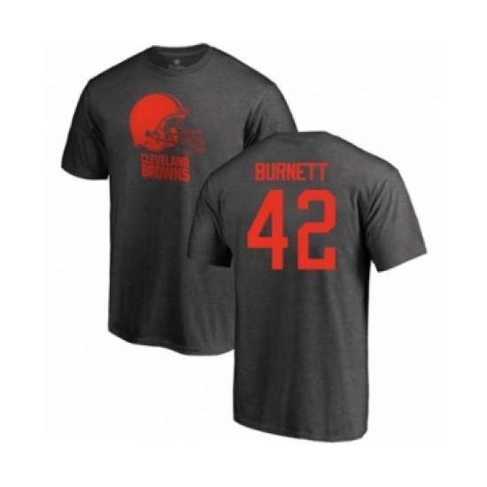 Football Cleveland Browns #42 Morgan Burnett Ash One Color T-Shirt
