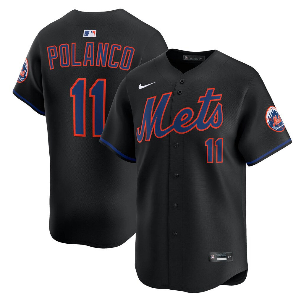 Men's New York Mets Jorge Polanco Nike Black Alternate Limited Jersey