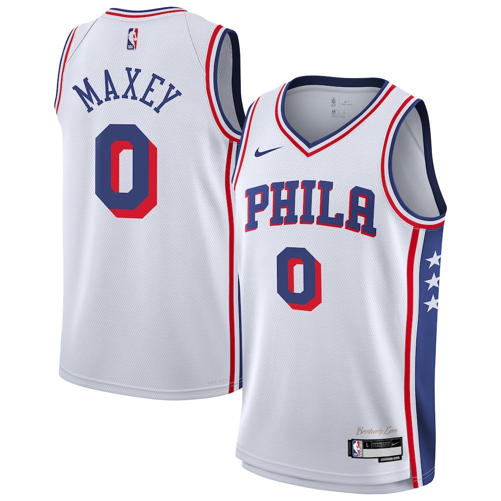 Unisex Philadelphia 76ers Tyrese  Maxey Nike White Association Swingman Jersey