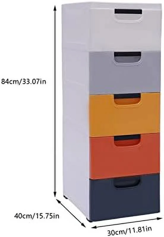 JDZHAPPYLIFE Plastic Drawers Dresser  5 Drawers Dressers Chests with Wheels  White  Cabinet Toys Snacks Organizer for Bedroom  Living Room  Playroom - Curated Treasures Market