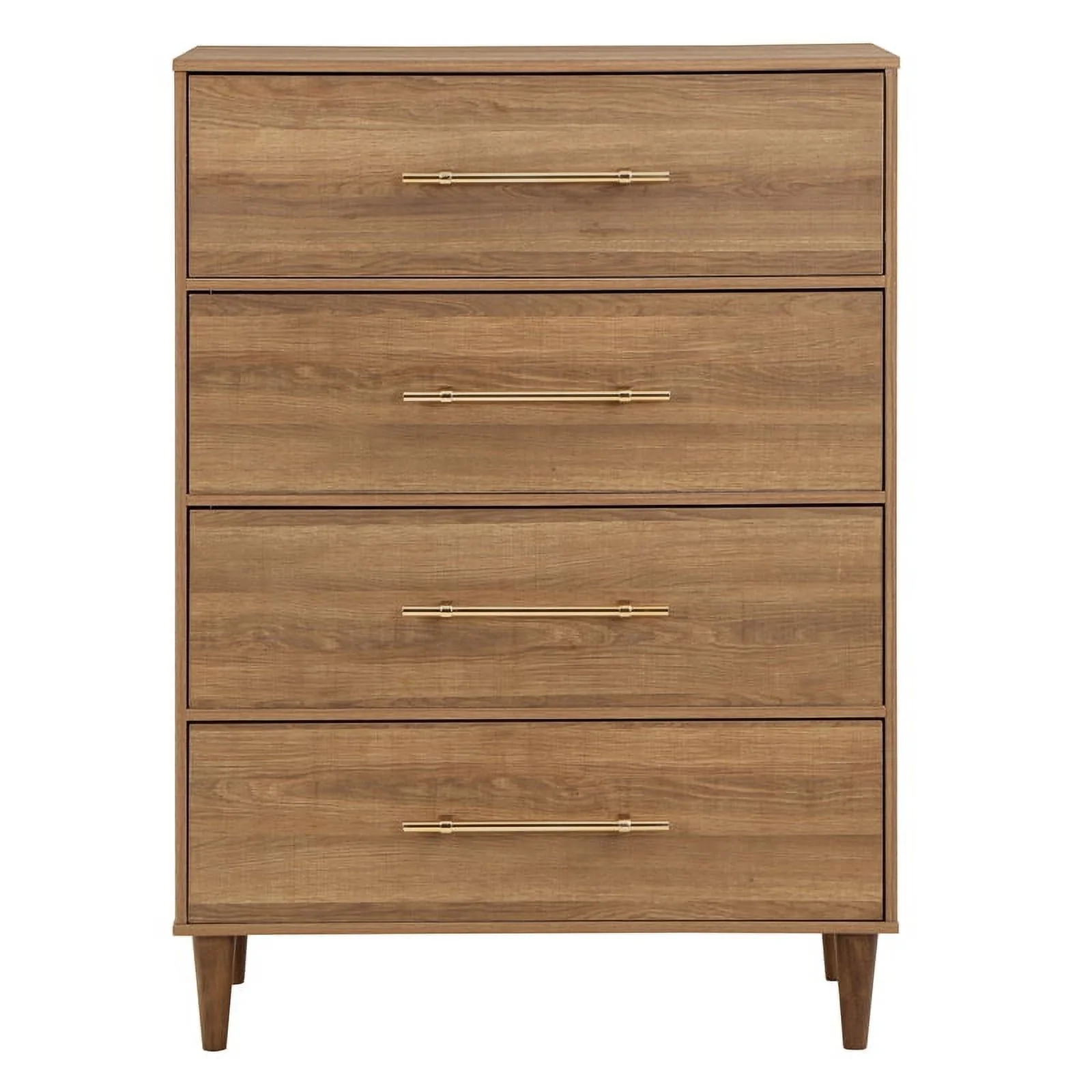 Furniture of America Irvine Farmhouse Wood 4-Drawer Chest in Light Oak