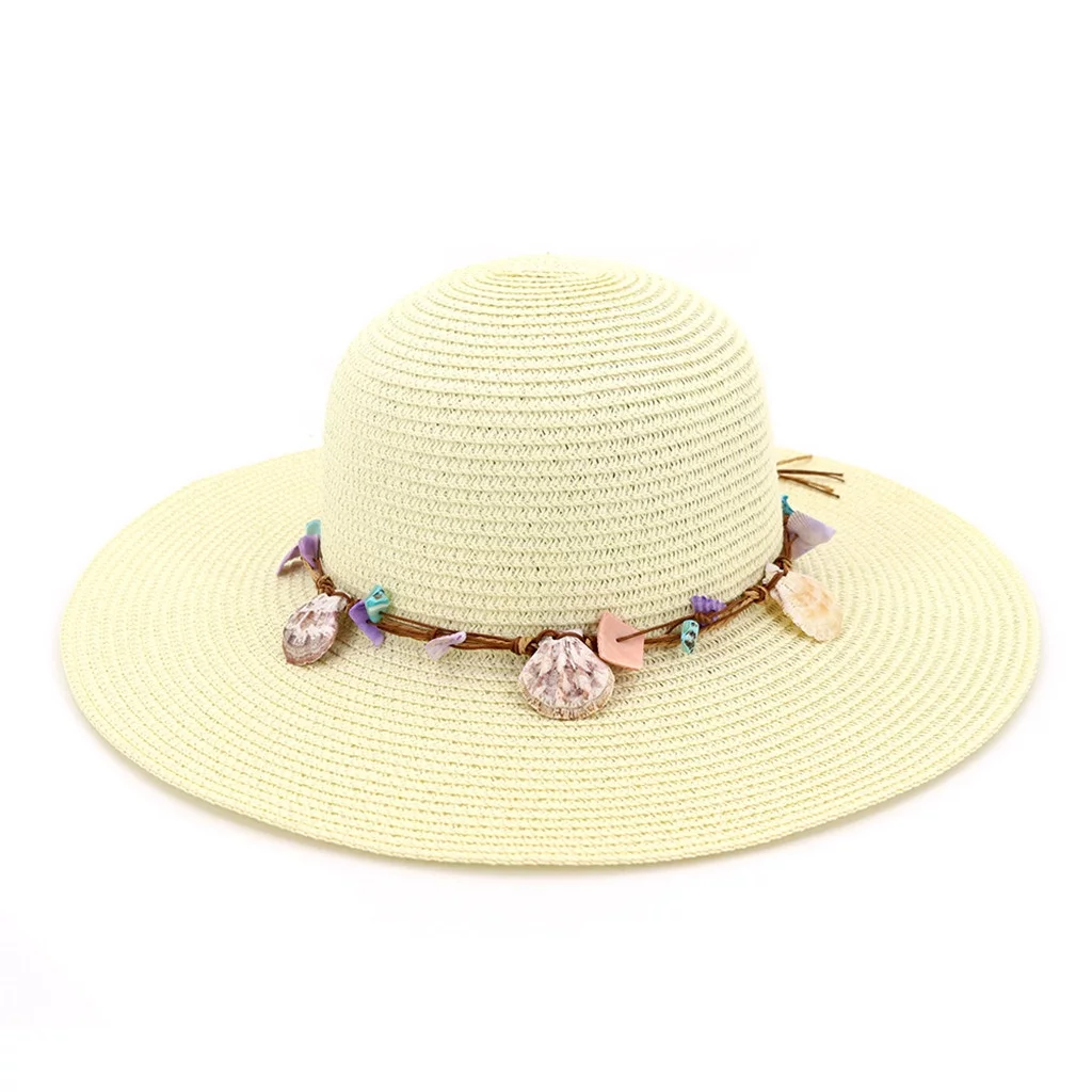 Womens Fedora Hat Fall Fashion Lady Foldable Casual Cap Wide Sun Straw Beach Hat For Women - Curated Treasures Market