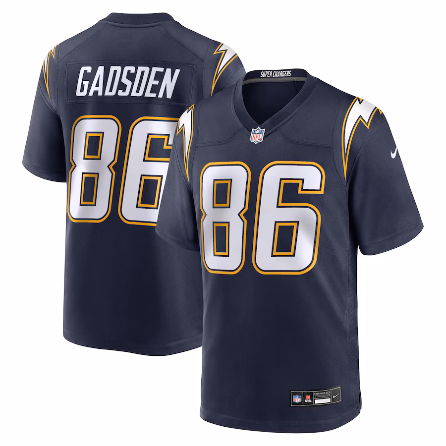 Men's Los Angeles Chargers Oronde Gadsden Nike Navy Alternate 2 Super Chargers Game Jersey