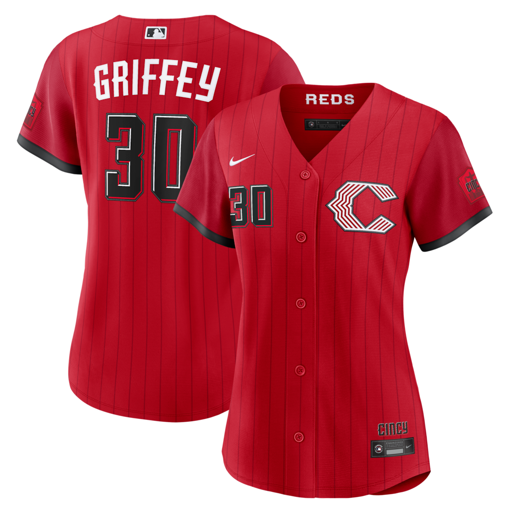 Women's Cincinnati Reds Ken Griffey Jr. Nike Red 2026 City Connect Stadium Jersey