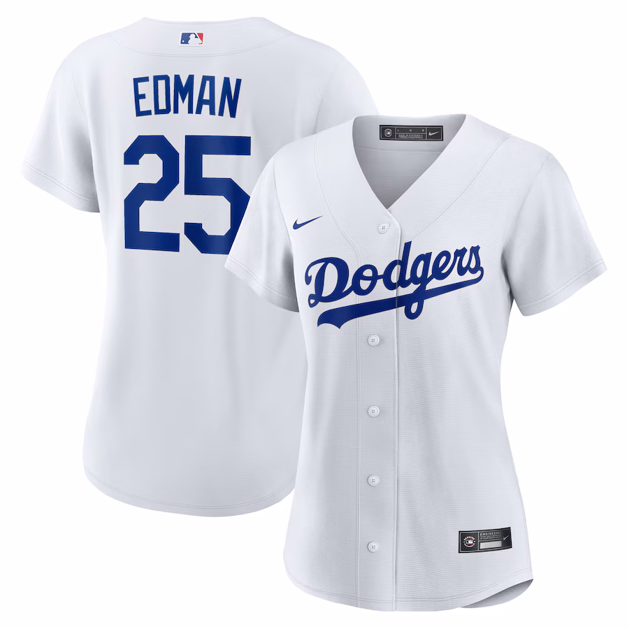 Women's Los Angeles Dodgers Tommy Edman Nike White Home Replica Jersey