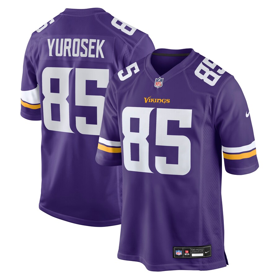 Men's Minnesota Vikings Ben Yurosek Nike Purple Team Game Jersey