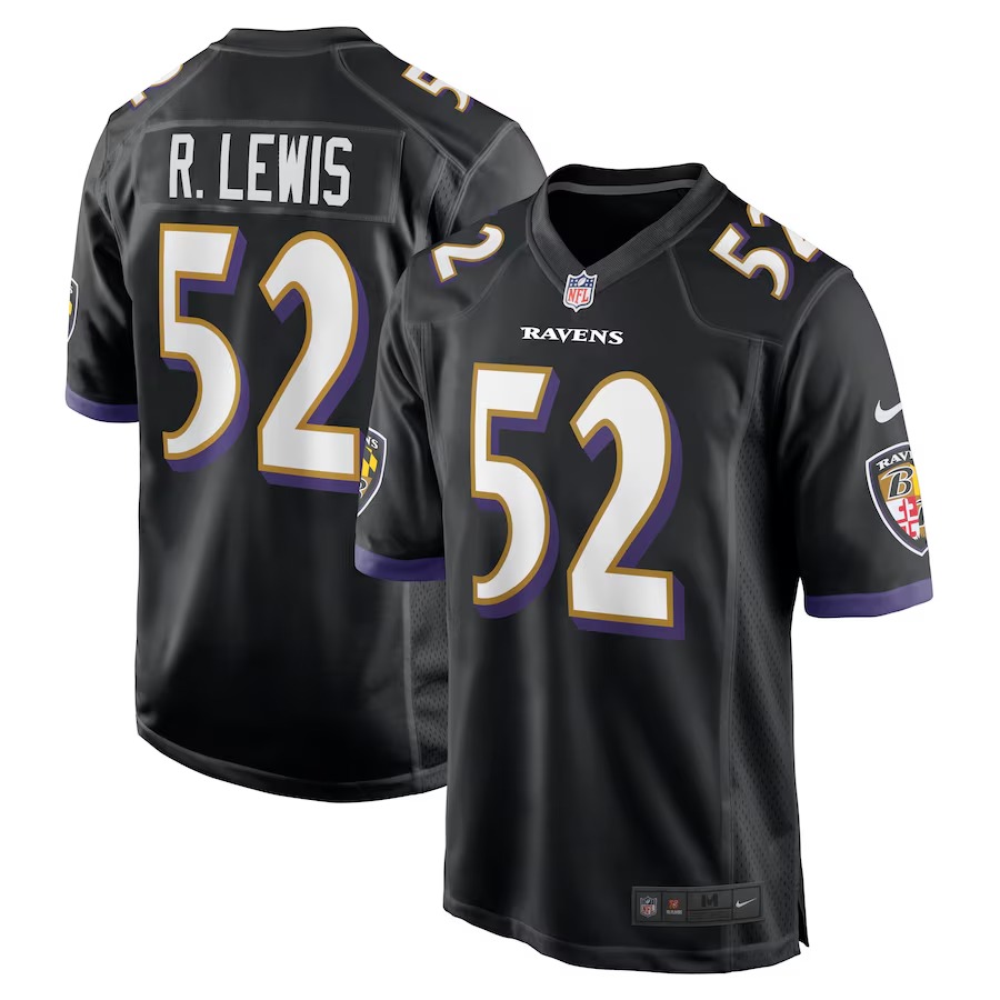 Men's Baltimore Ravens Ray Lewis Nike Black Retired Player Alternate Game Jersey