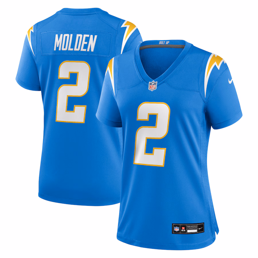 Women's Los Angeles Chargers Elijah Molden Nike Powder Blue Team Game Jersey