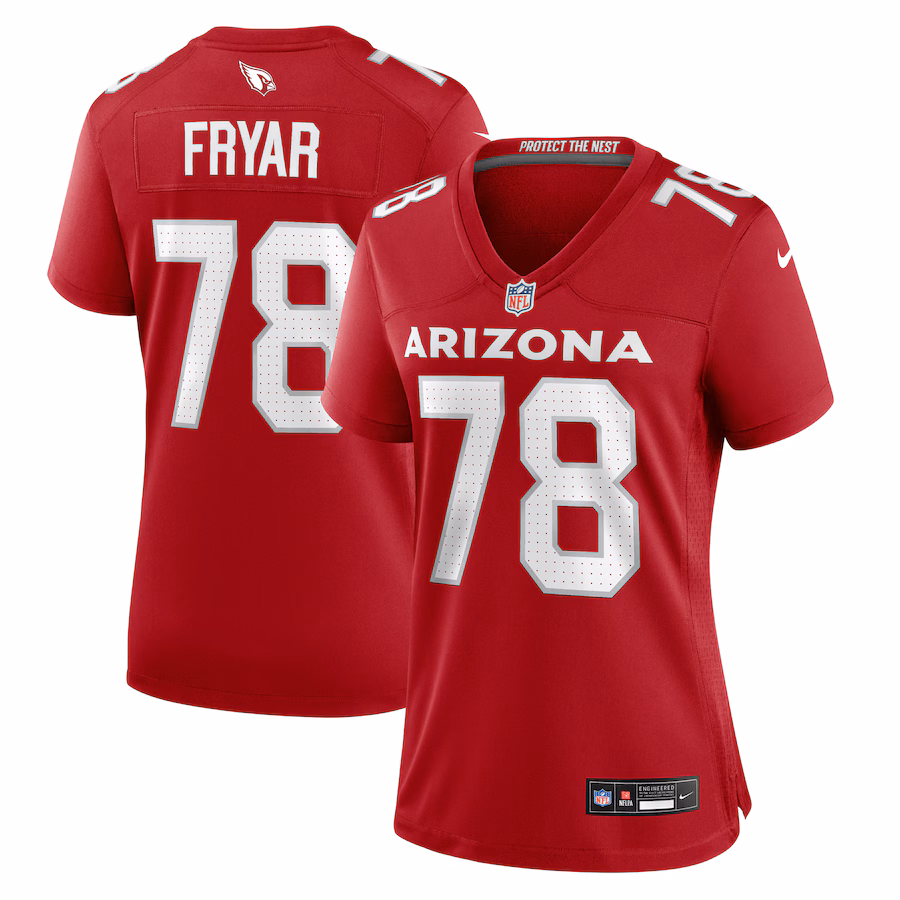 Women's Arizona Cardinals Josh Fryar Nike Cardinal Team Game Jersey