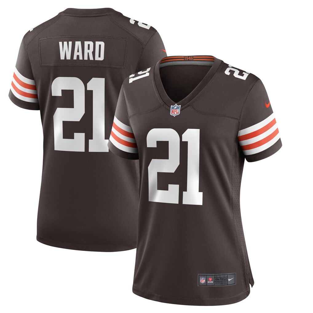 Women's Cleveland Browns Denzel Ward Nike Brown Player Game Jersey
