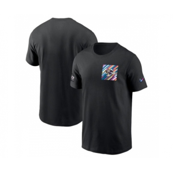 Men's Baltimore Ravens Black 2023 Crucial Catch Sideline Tri-Blend T-Shirt