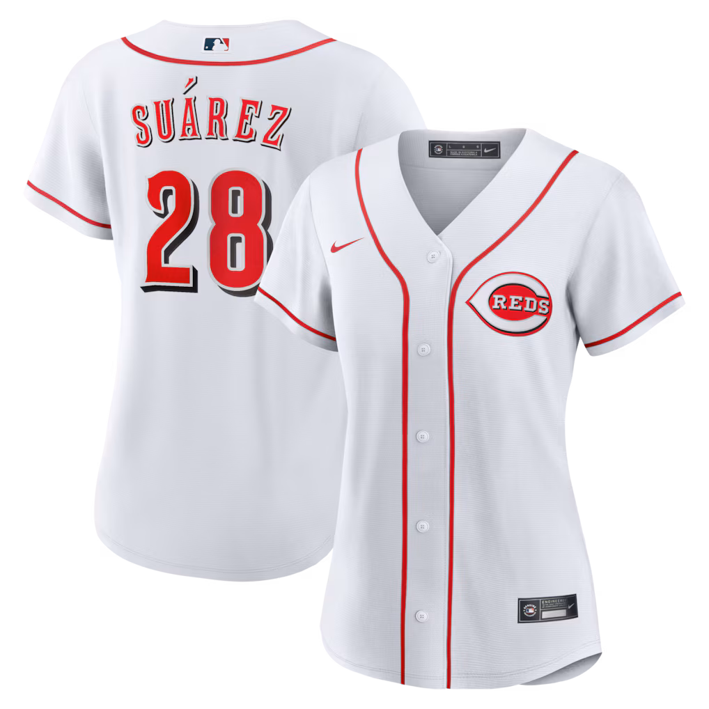Women's Cincinnati Reds Eugenio Suárez Nike White Home Replica Jersey