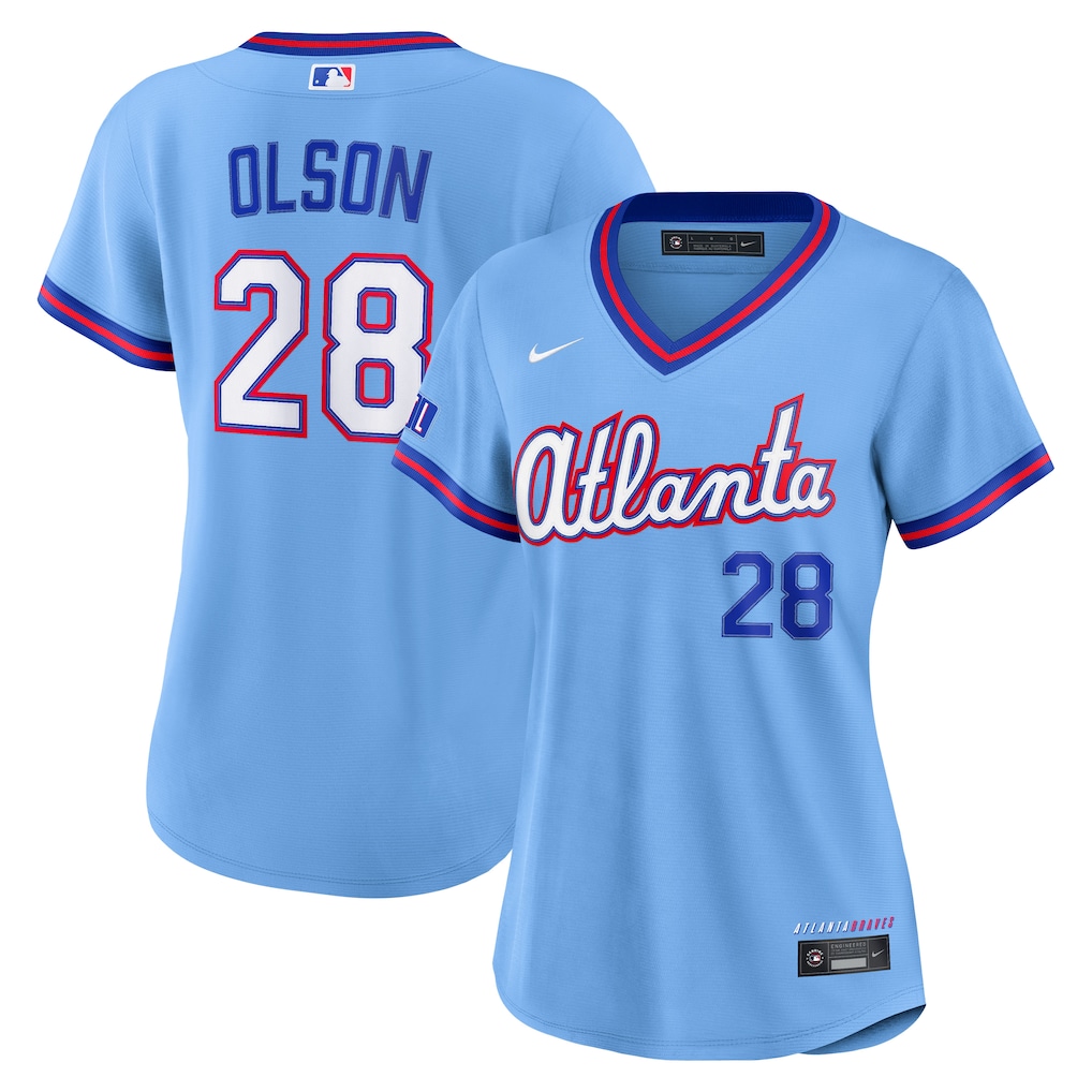 Women's Atlanta Braves Matt Olson Nike Powder Blue 2026 City Connect Stadium Jersey