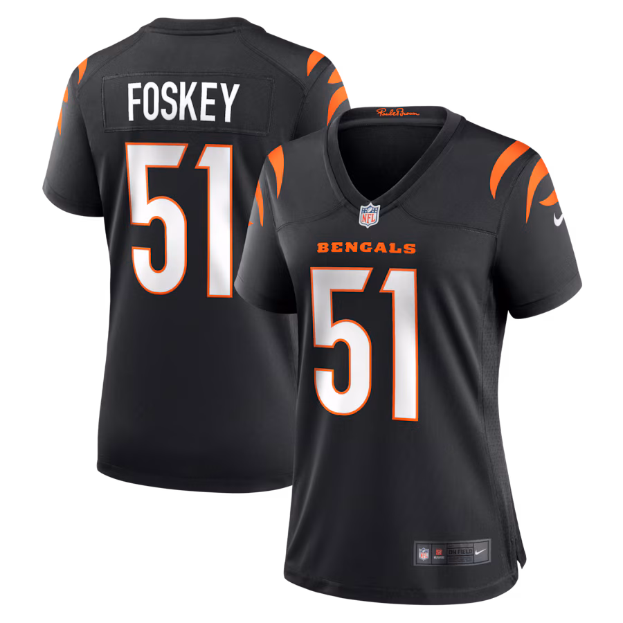 Women's Cincinnati Bengals Isaiah Foskey Nike Black Team Game Jersey