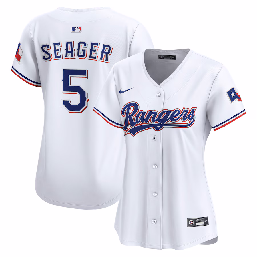 Women's Texas Rangers Corey Seager Nike White Home Limited Jersey