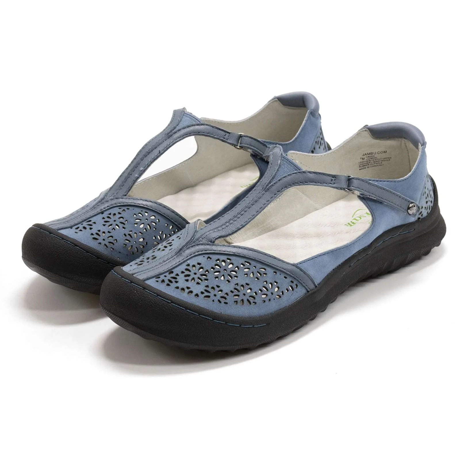 Jambu Women's Creek Mary Jane Flats, Denim,9 M US - Curated Treasures Market