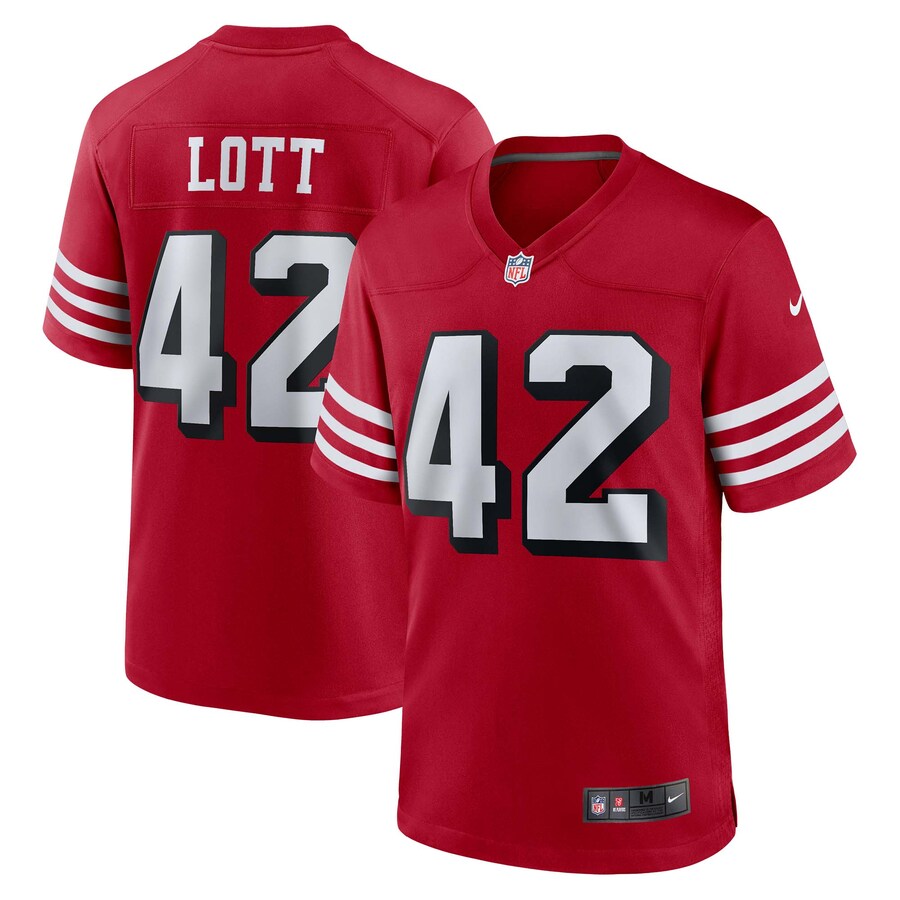 Men's San Francisco 49ers Ronnie Lott Nike Scarlet Retired Player Alternate Game Jersey