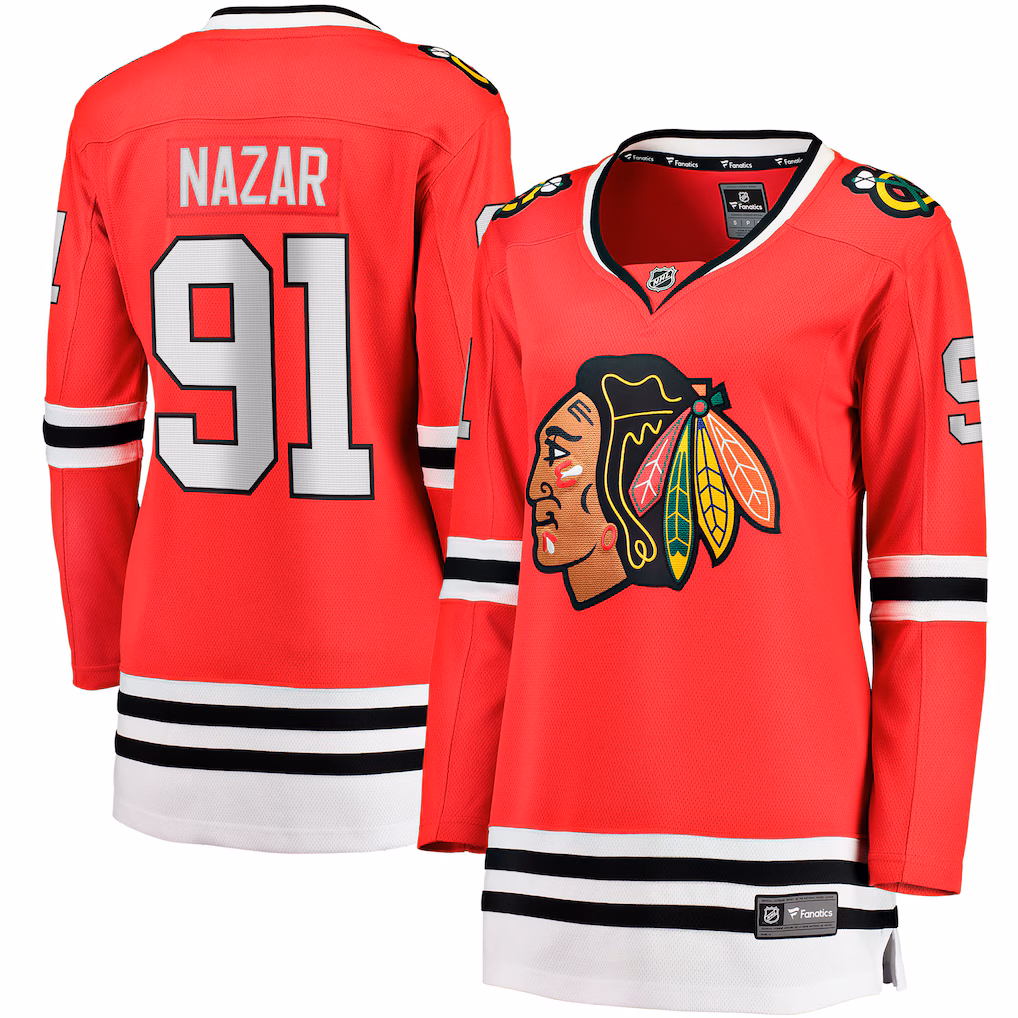 Women's Chicago Blackhawks Frank Nazar Fanatics Red Home Breakaway Jersey