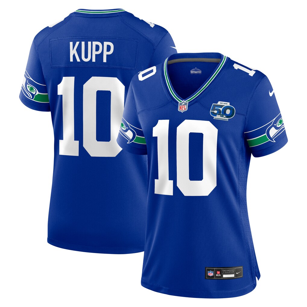 Women's Seattle Seahawks Cooper Kupp Nike Royal Alternate 50th Season Game Jersey