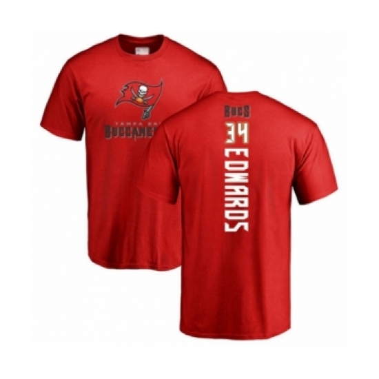 Football Tampa Bay Buccaneers #34 Mike Edwards Red Backer T-Shirt