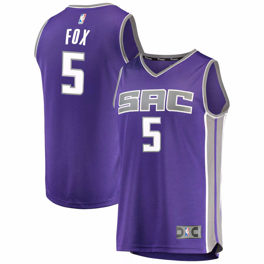 Men's Sacramento Kings De'Aaron Fox Fanatics Purple Fast Break Replica Jersey - Icon Edition