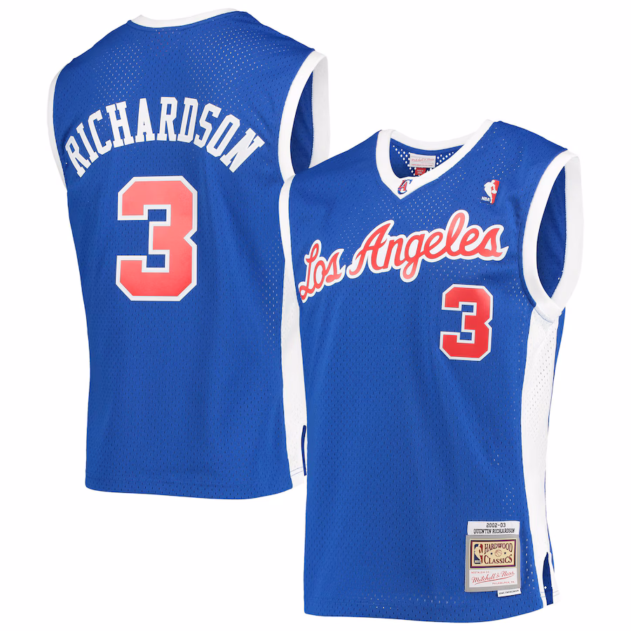 Men's LA Clippers Quentin Richardson Mitchell & Ness Royal 2002/03 Hardwood Classics Swingman Jersey